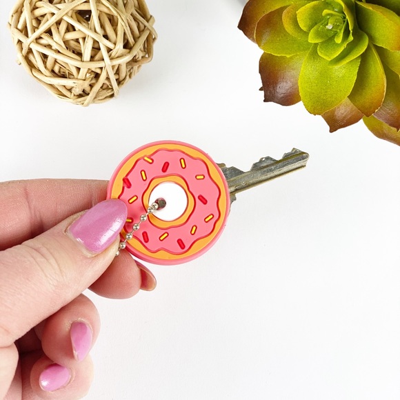 SOLD Key Covers Pink Donuts Sprinkled Novelty - Picture 7 of 7